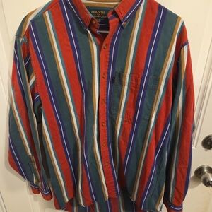 Alexander Julian Multicolor Striped Casual Shirt